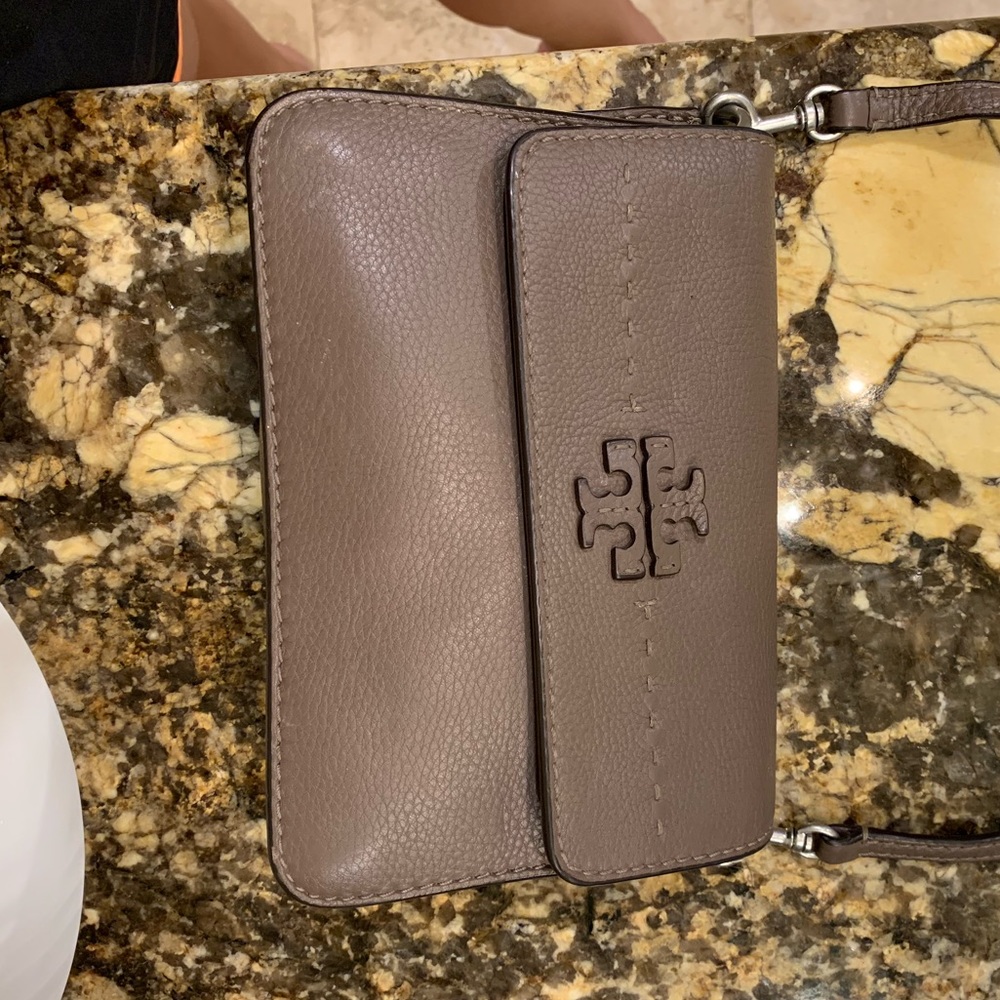 Tory Burch Gray Heron Shoulder Bag